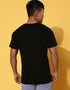 Twist Printed Black Regular T-Shirt